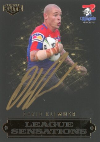 2019 NRL Elite League Sensations Black Signature - LSB08 David Klemmer Newcastle Knights