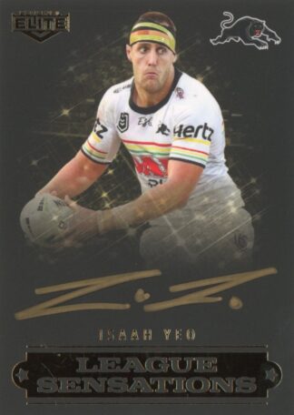 2019 NRL Elite League Sensations Black Signature - LSB11 Isaah Yeo Penrith Panthers