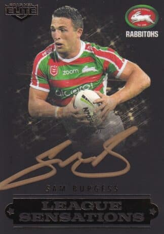 2019 NRL Elite League Sensations Black Signature - LSB12 Sam Burgess South Sydney Rabbitohs