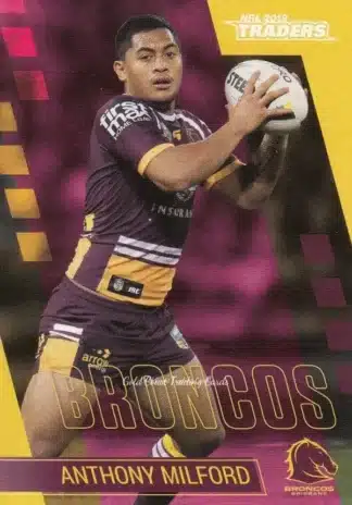 2019 NRL Traders Common Card - Base 007 Anthony Milford Brisbane Broncos