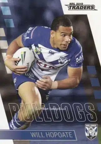 2019 NRL Traders Common Card - Base 024 Will Hopoate Canterbury Bulldogs