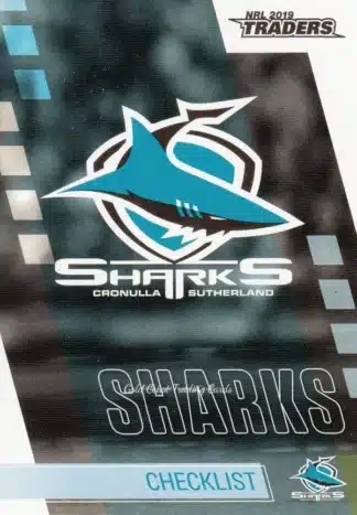 2019 NRL Traders Common Card - Base 031 Checklist Cronulla Sharks