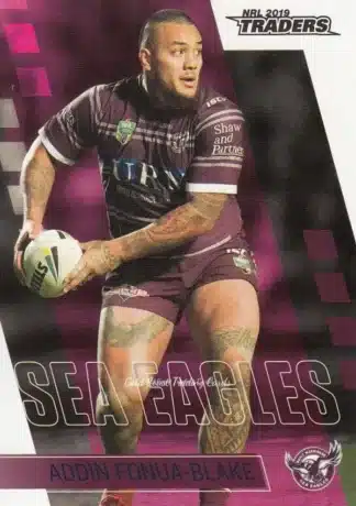 2019 NRL Traders Common Card - Base 053 Addin Fonua-Blake Manly Sea Eagles