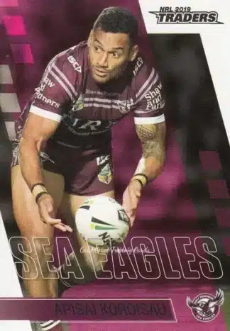 2019 NRL Traders Common Card - Base 054 Apisai Koroisau Manly Sea Eagles