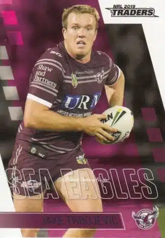 2019 NRL Traders Common Card - Base 058 Jake Trbojevic Manly Sea Eagles