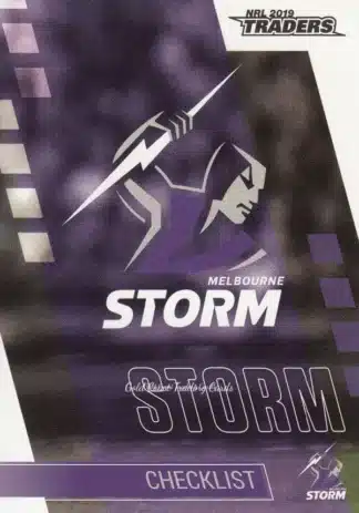 2019 NRL Traders Common Card - Base 061 Checklist Melbourne Storm