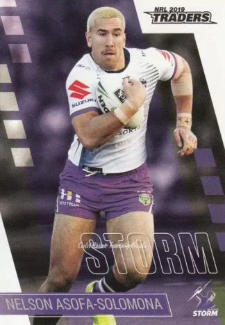2019 NRL Traders Common Card - Base 063 Nelson Asofa-Solomona Melbourne Storm