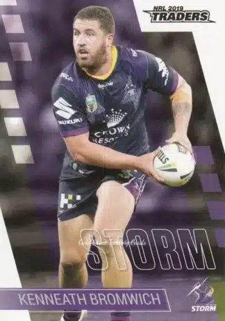 2019 NRL Traders Common Card - Base 065 Kenneath Bromwich Melbourne Storm