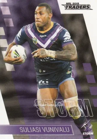 2019 NRL Traders Common Card - Base 070 Suliasi Vunivalu Melbourne Storm