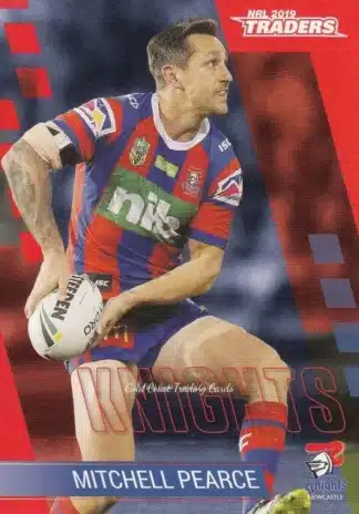 2019 NRL Traders Common Card - Base 077 Mitchell Pearce Newcastle Knights