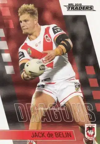 2019 NRL Traders Common Card - Base 122 Jack De Belin St George Dragons
