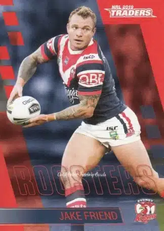 2019 NRL Traders Common Card - Base 134 Jake Friend Sydney Roosters