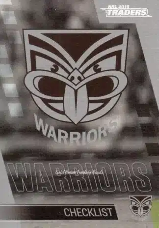 2019 NRL Traders Common Card - Base 141 Checklist Warriors