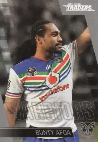 2019 NRL Traders Common Card - Base 142 Bunty Afoa Warriors