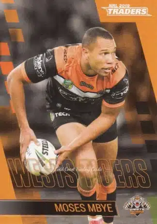 2019 NRL Traders Common Card - Base 156 Moses Mbye Wests Tigers
