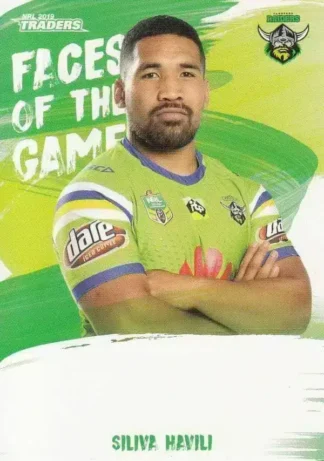2019 NRL Traders Faces Of The Game - FG06 Siliva Havili Canberra Raiders