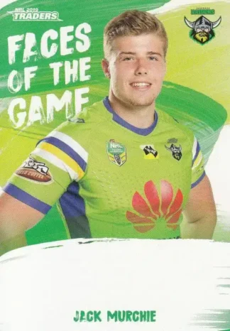 2019 NRL Traders Faces Of The Game - FG08 Jack Murchie Canberra Raiders
