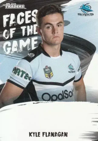 2019 NRL Traders Faces Of The Game - FG13 Kyle Flanagan Cronulla Sharks