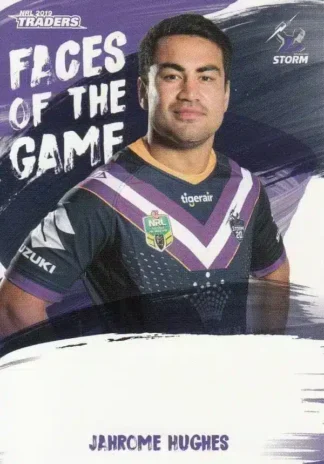 2019 NRL Traders Faces Of The Game - FG26 Jahrome Hughes Melbourne Storm