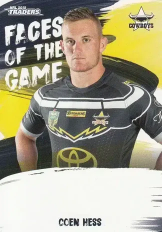 2019 NRL Traders Faces Of The Game - FG35 Coen Hess North Qld Cowboys
