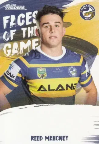 2019 NRL Traders Faces Of The Game - FG38 Reed Mahoney Parramatta Eels