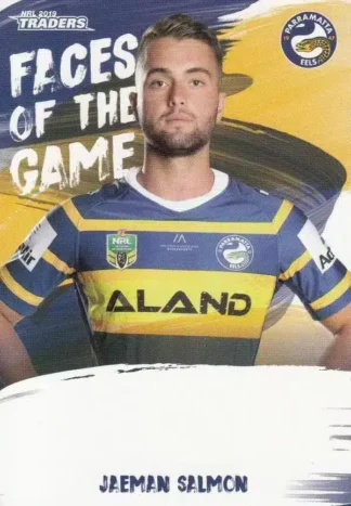 2019 NRL Traders Faces Of The Game - FG40 Jaeman Salmon Parramatta Eels