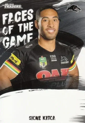 2019 NRL Traders Faces Of The Game - FG42 Sione Katoa Penrith Panthers