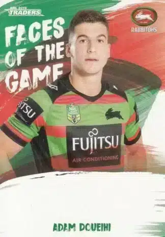 2019 NRL Traders Faces Of The Game - FG45 Adam Doueihi South Sydney Rabbitohs