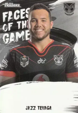 2019 NRL Traders Faces Of The Game - FG60 Jazz Tevaga Warriors