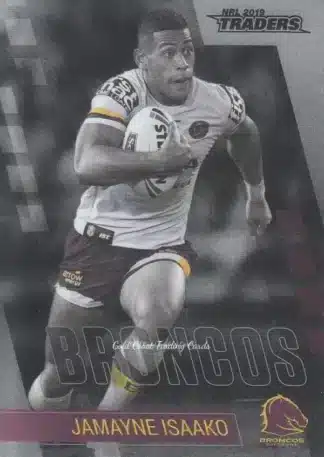 2019 NRL Traders Platinum Parallels - PS004 Jamayne Isaako Brisbane Broncos