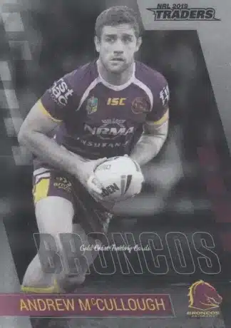 2019 NRL Traders Platinum Parallels - PS006 Andrew McCullough Brisbane Broncos