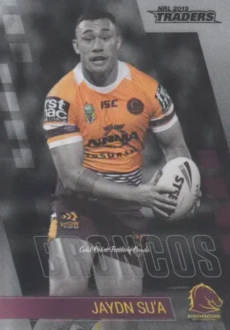 2019 NRL Traders Platinum Parallels - PS010 Jaydn Su'a Brisbane Broncos