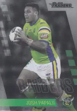 2019 NRL Traders Platinum Parallels - PS017 Josh Papalii Canberra Raiders