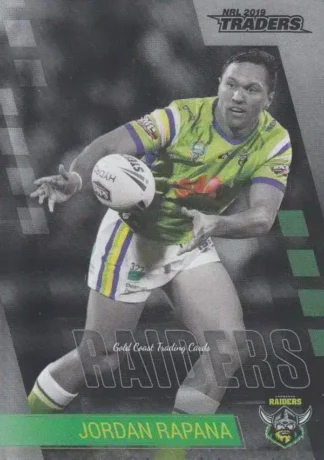 2019 NRL Traders Platinum Parallels - PS018 Jordan Rapana Canberra Raiders