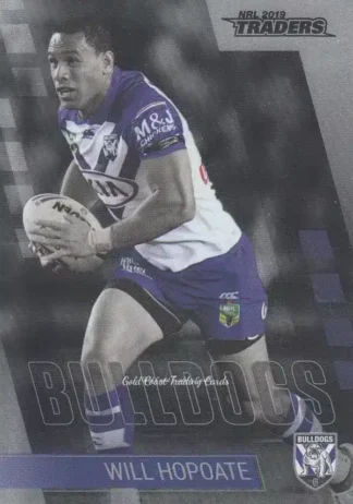 2019 NRL Traders Platinum Parallels - PS024 Will Hopoate Canterbury Bulldogs