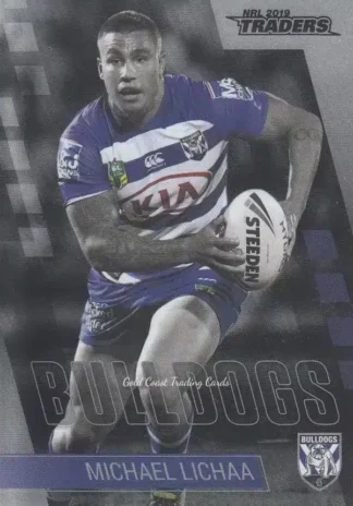 2019 NRL Traders Platinum Parallels - PS027 Michael Lichaa Canterbury Bulldogs