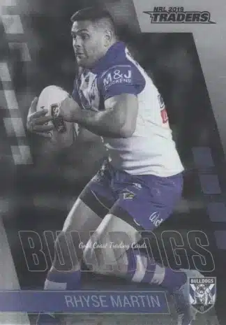 2019 NRL Traders Platinum Parallels - PS029 Rhyse Martin Canterbury Bulldogs