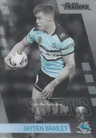 2019 NRL Traders Platinum Parallels - PS032 Jayden Brailey Cronulla Sharks