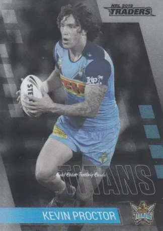 2019 NRL Traders Platinum Parallels - PS047 Kevin Proctor Gold Coast Titans