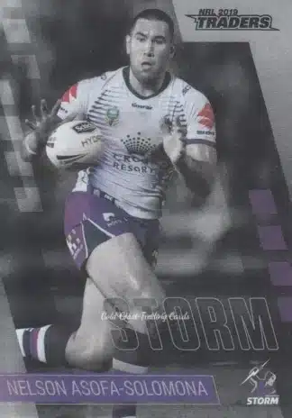 2019 NRL Traders Platinum Parallels - PS063 Nelson Asofa-Solomona Melbourne Storm