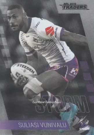 2019 NRL Traders Platinum Parallels - PS070 Suliasi Vunivalu Melbourne Storm
