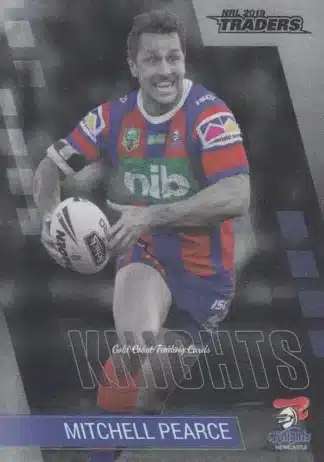 2019 NRL Traders Platinum Parallels - PS077 Mitchell Pearce Newcastle Knights