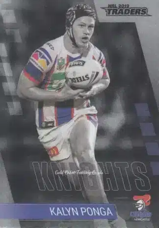 2019 NRL Traders Platinum Parallels - PS078 Kalyn Ponga Newcastle Knights