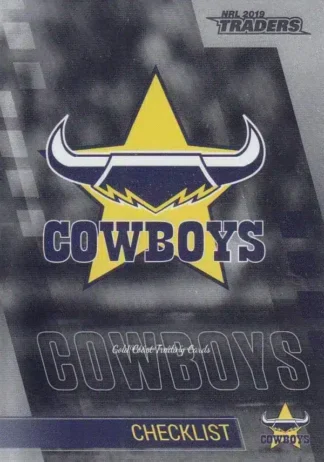 2019 NRL Traders Platinum Parallels - PS081 Checklist North Qld Cowboys