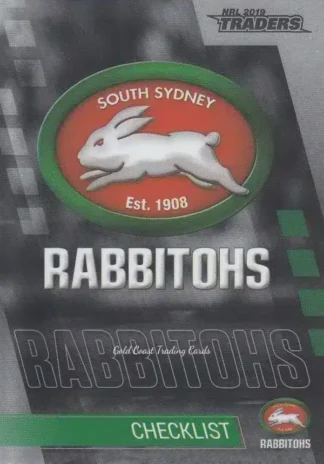 2019 NRL Traders Platinum Parallels - PS111 Checklist South Sydney Rabbitohs