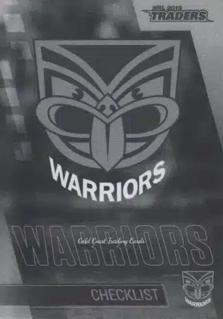2019 NRL Traders Platinum Parallels - PS141 Checklist Warriors