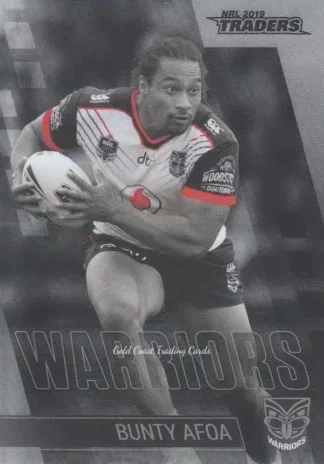2019 NRL Traders Platinum Parallels - PS142 Bunty Afoa Warriors