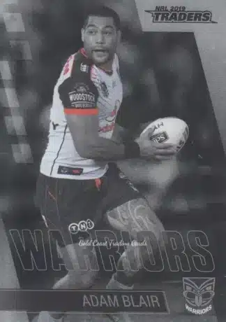 2019 NRL Traders Platinum Parallels - PS144 Adam Blair Warriors