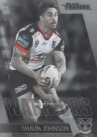 2019 NRL Traders Platinum Parallels - PS148 Shaun Johnson Warriors