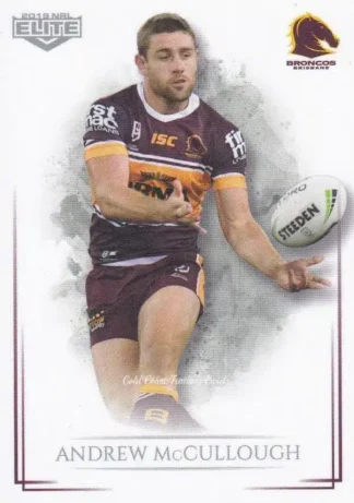 2019 NRL Elite Common Card - Base 005 Andrew McCullough Brisbane Broncos